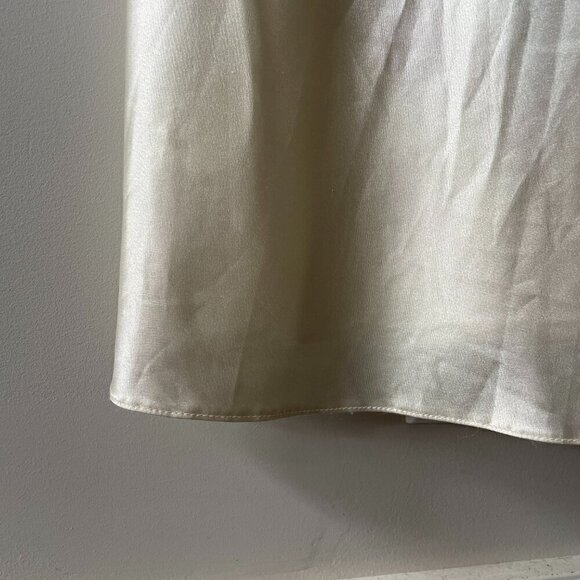 Vintage Anywear Anytime Floral Lace Sheer Bust Slip Dress Cream Small - Picture 7 of 8